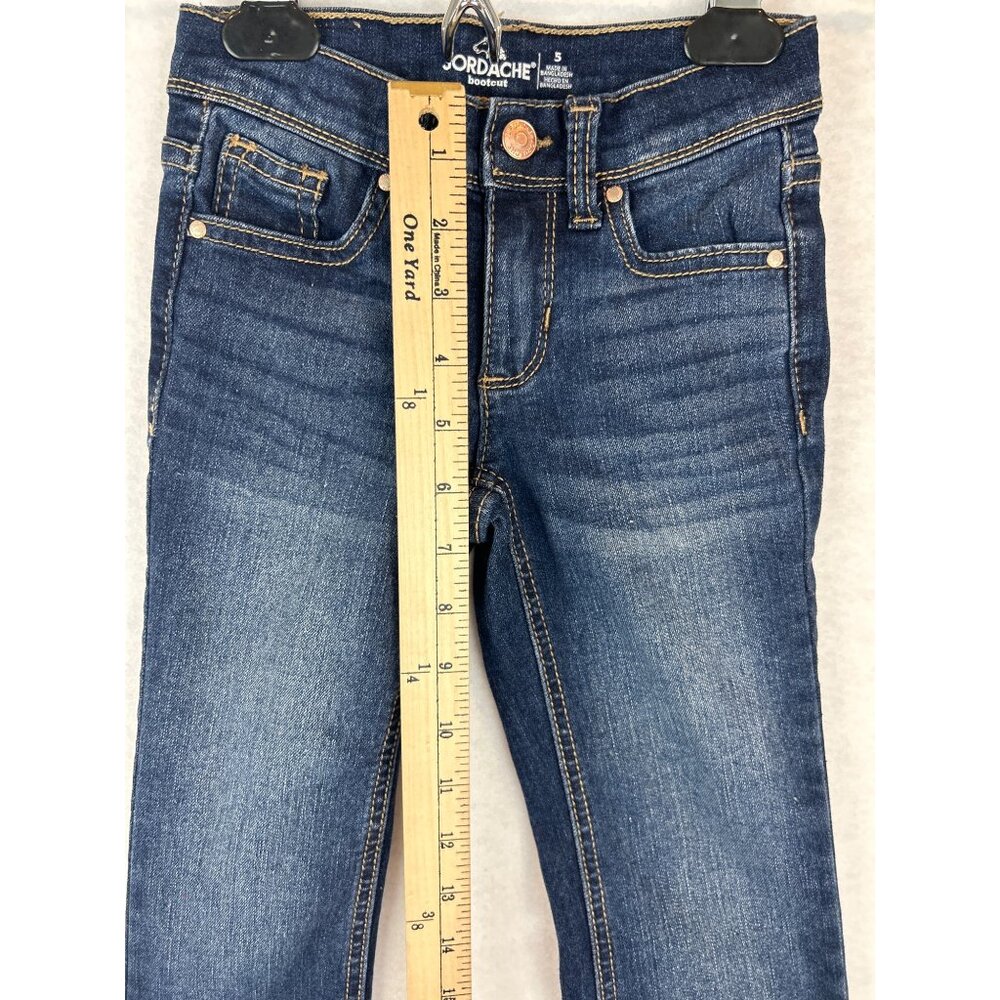 Girls Jordache Bootcut Stretch Denim Jeans Girls Size 5 Dark Wash - Picture 5 of 9